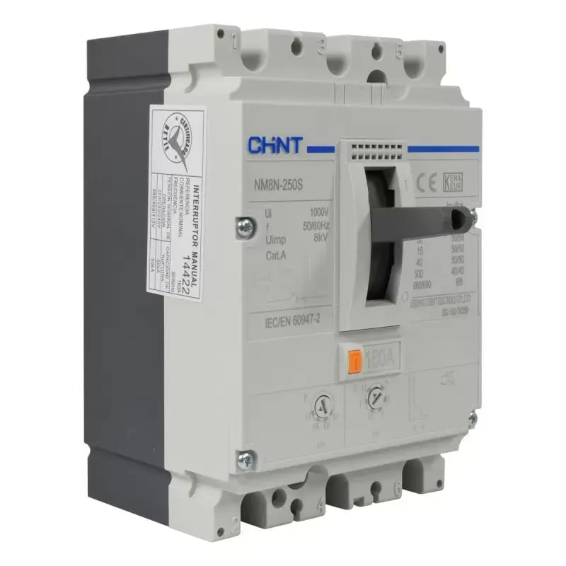 Breakers en caja moldeada ajustables 3 polos NM8N Marca CHINT | Grupo EIB