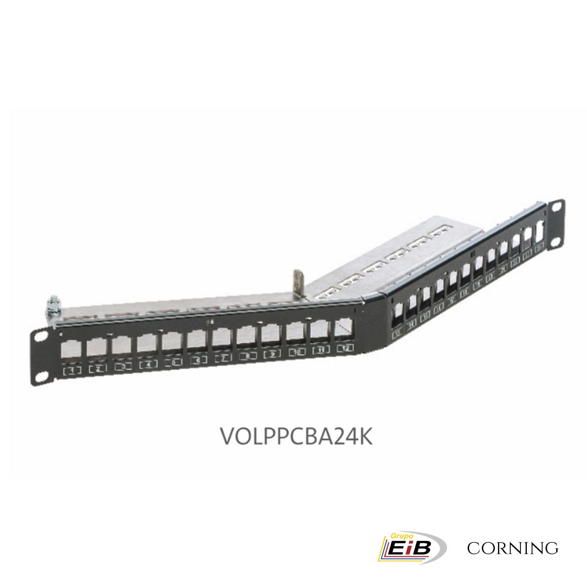 Herraje Plano Categoría 6 o 6A Corning – 24 puertos