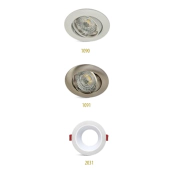 Accesorios dicroico LED 1090, 1091 y 2031 marca Ilumax