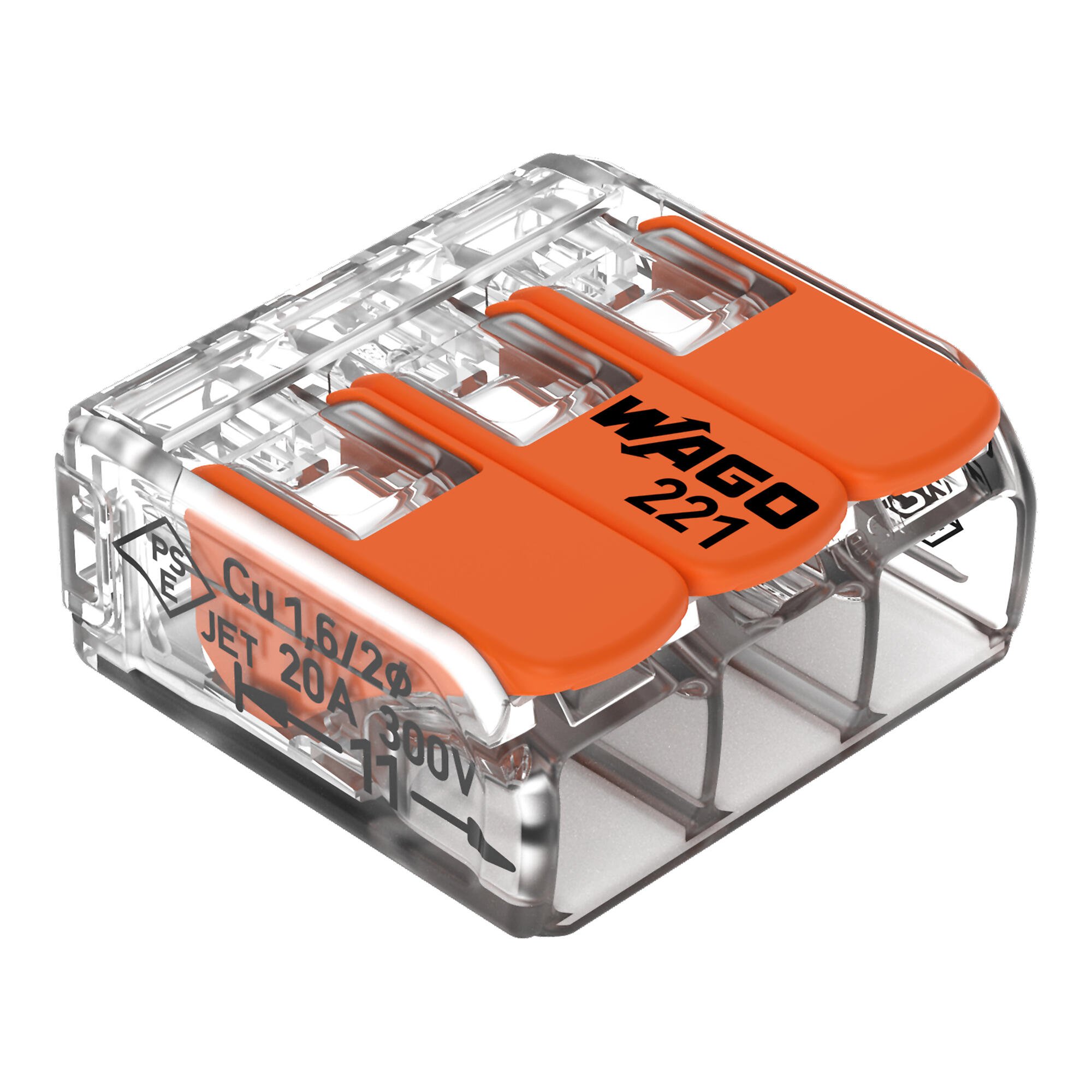 Conector  de conexión WAGO COMPACT 221-413 para 3 conductores
